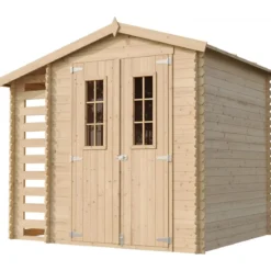 Casetta con Legnaia 272x206x218 cm Box in Legno