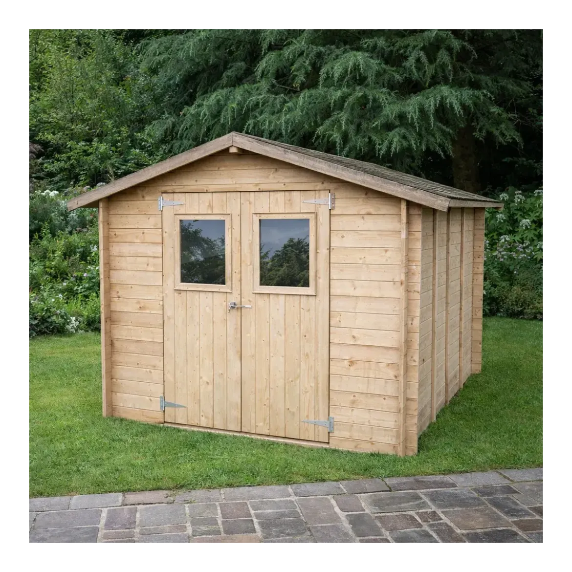Casetta con Pavimento Rimessa per Attrezzi da Giardino in Legno 2x2.5