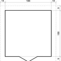 Casetta da Esterno in Legno 2x2 m Doppia Porta Finestrata Deposito