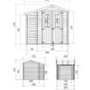 Casetta da Giardino con Legnaia in Legno 19 mm 256x200 cm Pavimento