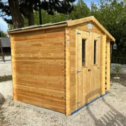 Casetta da Giardino con Legnaia in Legno 19 mm 256x200 cm Pavimento