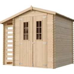 Casetta da Giardino con Legnaia in Legno 19 mm 256x200 cm Pavimento
