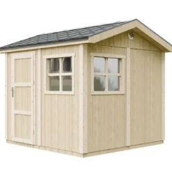 Casetta da Giardino in Legno Grezzo 236x250 cm 6 m2 Box con Pavimento