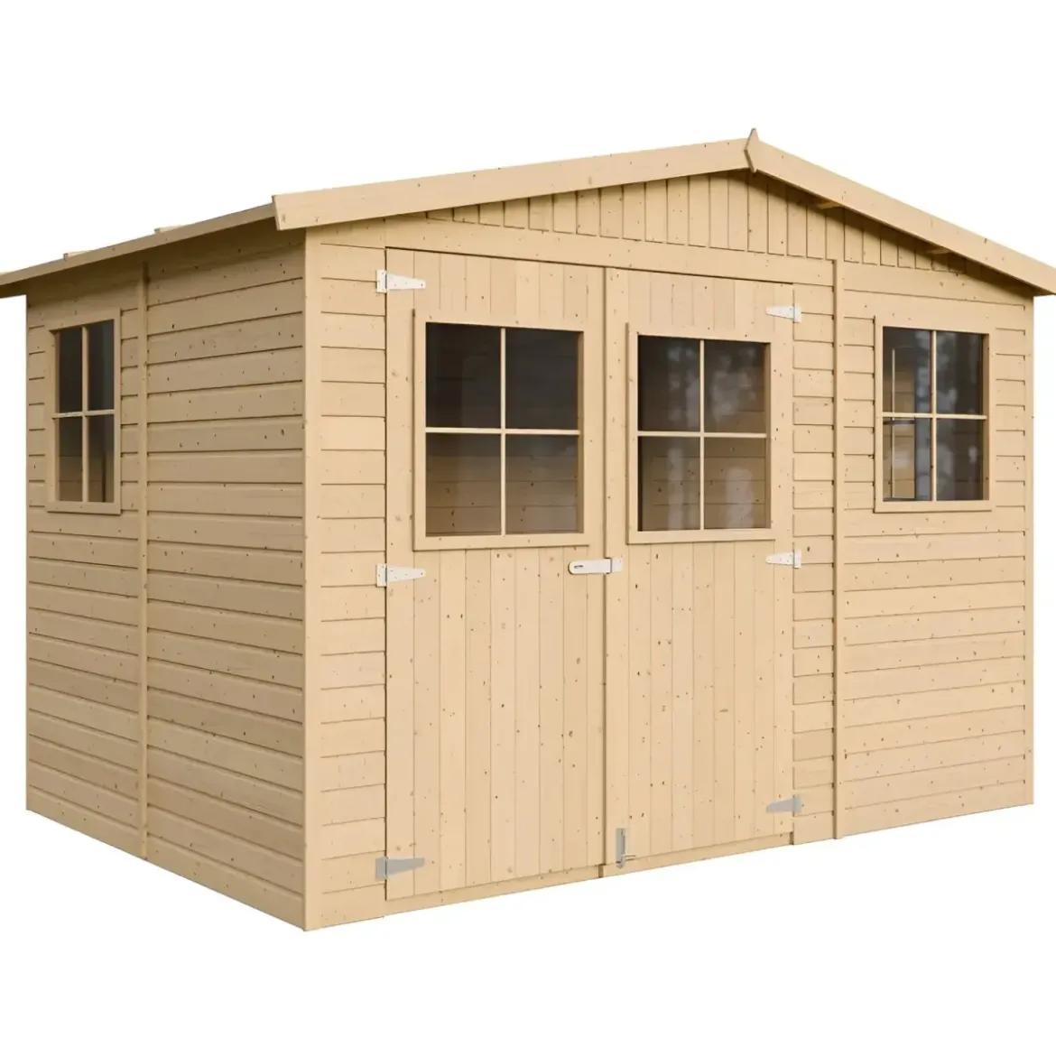 Casetta da Giardino in Legno Grezzo 3x2 m 6 m2 Box Deposito Attrezzi
