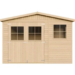 Casetta da Giardino in Legno Grezzo 3x2 m 6 m2 Box con Pavimento