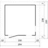 Casetta da Giardino in Legno Grigio Chiaro 236x250 cm 6 m2 Pavimento