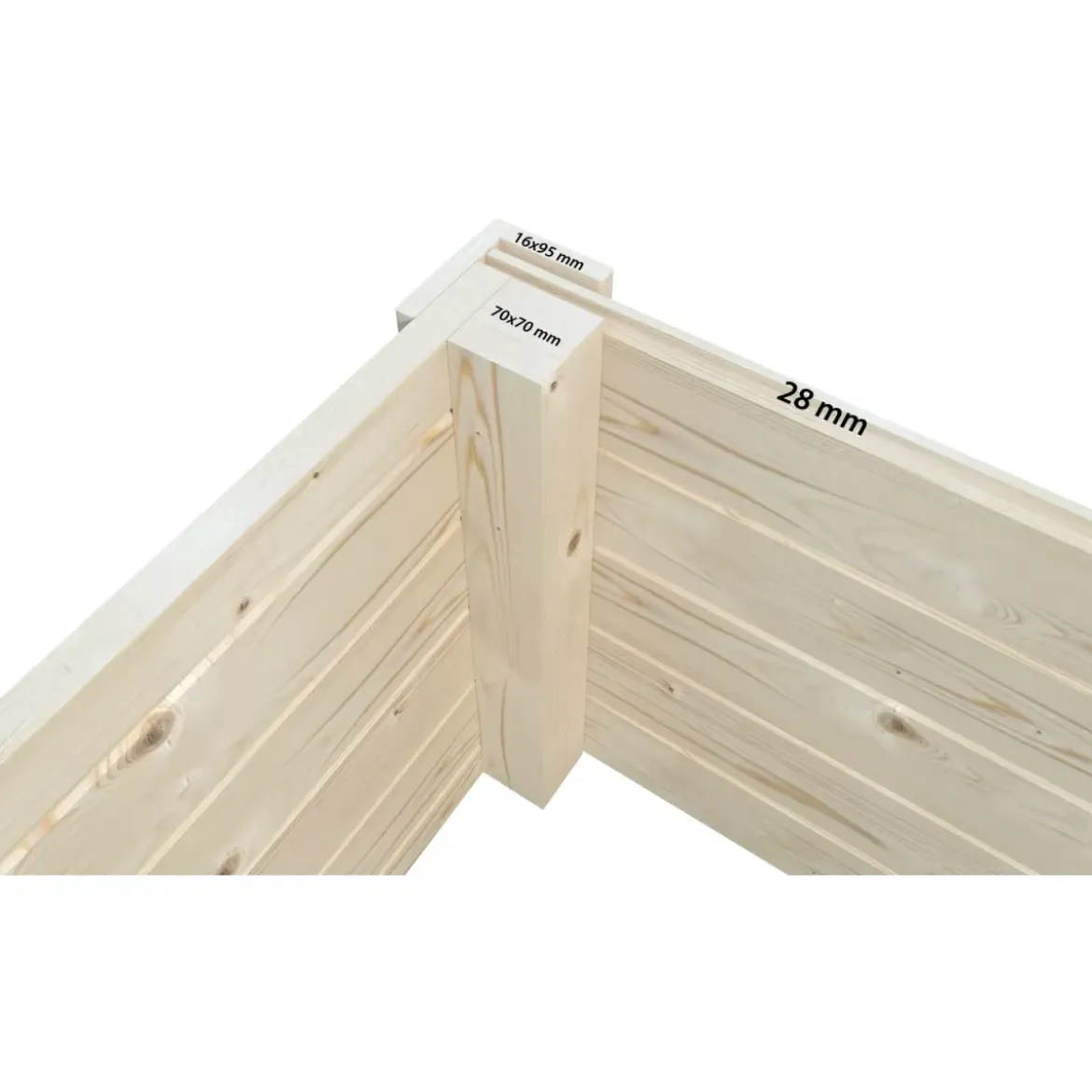 Casetta da Giardino in Legno 28 mm 285x291 cm Porta a Vetro Scorrevole