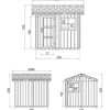 Casetta da Giardino in Legno Marrone 236x250 cm 6 m2 con Pavimento