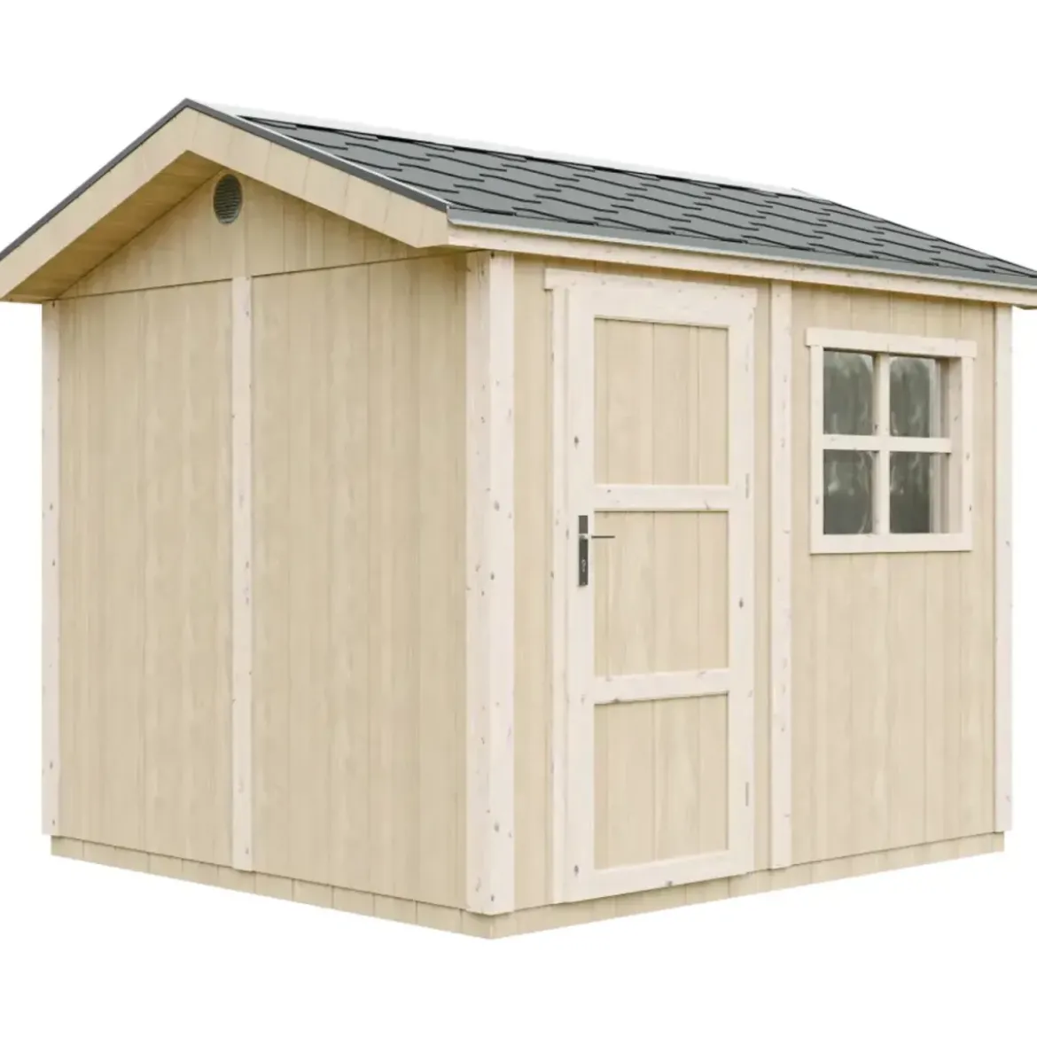 Casetta da Giardino in Legno Marrone 236x250 cm 6 m2 con Pavimento