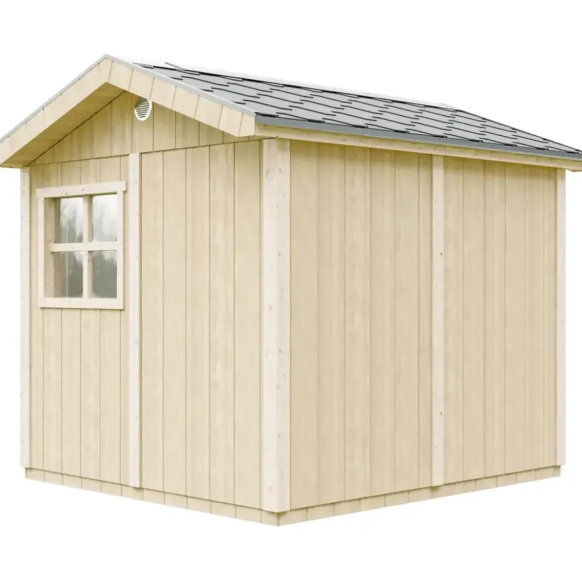 Casetta da Giardino in Legno Marrone 236x250 cm 6 m2 con Pavimento