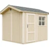 Casetta da Giardino in Legno Miele 236x250 cm 6 m2 con Pavimento