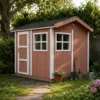 Casetta da Giardino in Legno Rosso Sequoia 236x250 cm 6 m2 Pavimento