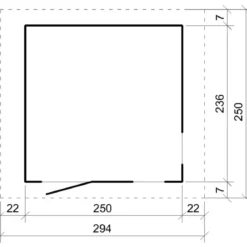 Casetta da Giardino in Legno Rosso Sequoia 236x250 cm 6 m2 Pavimento