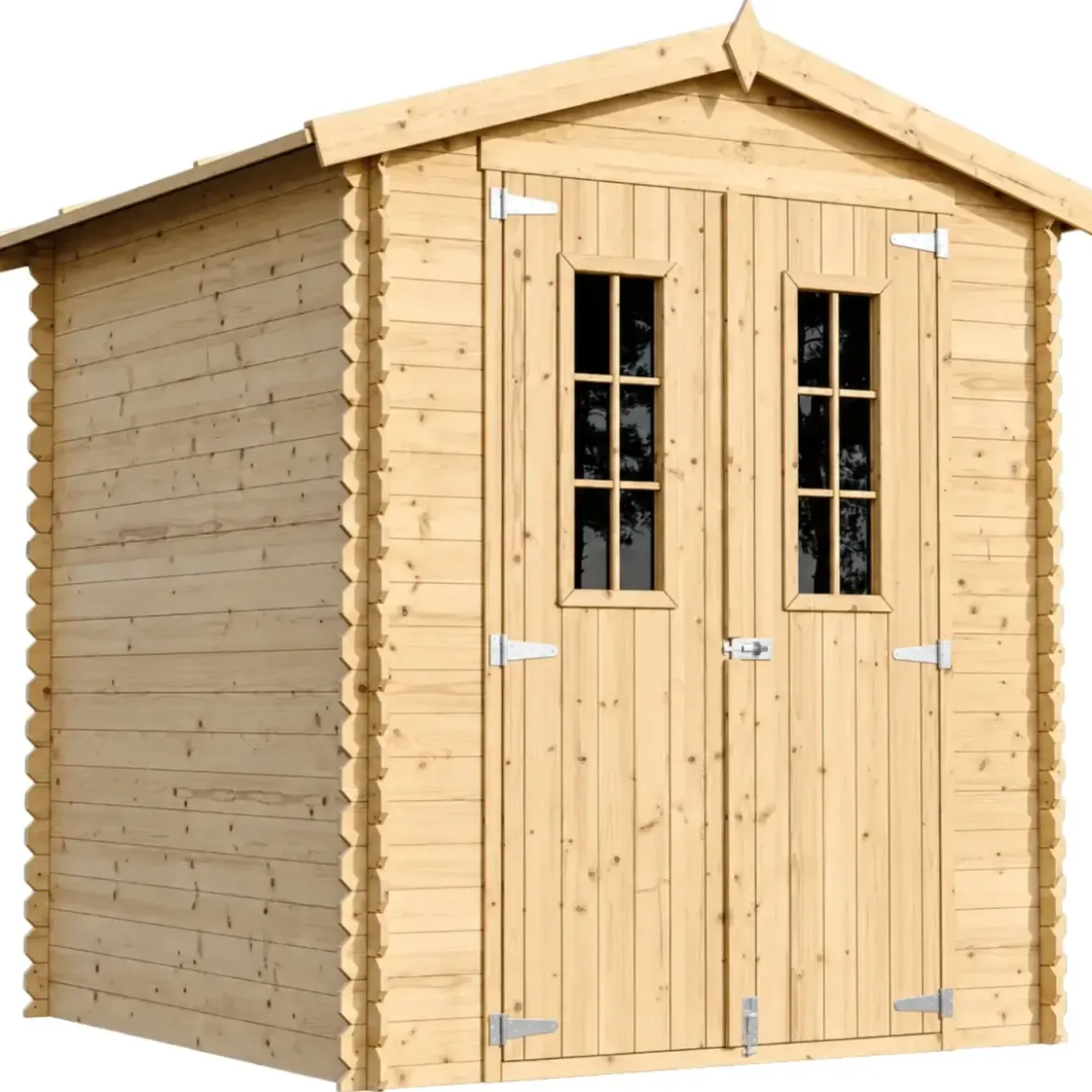 Casetta da Giardino in Legno 180x180 con Pavimento Doppia Porta 19 mm