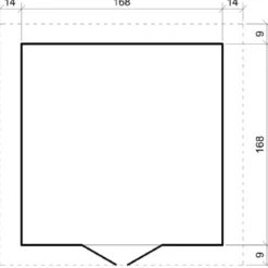 Casetta da Giardino in Legno 180x180 con Pavimento Doppia Porta 19 mm