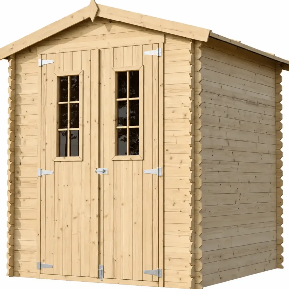 Casetta da Giardino in Legno 180x180 con Pavimento Doppia Porta 19 mm