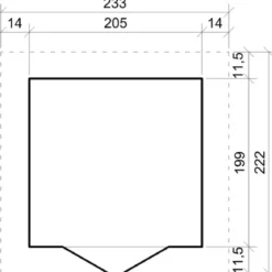 Casetta da Giardino in Legno 2x2m 4 m2 con Doppia Porta Vetrata