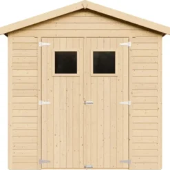 Casetta da Giardino in Legno 2x2m 4 m2 con Doppia Porta Vetrata