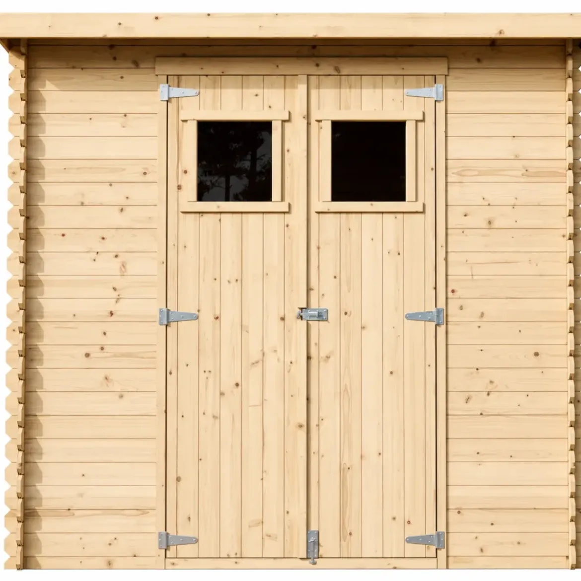 Casetta da Giardino in Legno 235x130 cm Porte Finestrate 19 mm