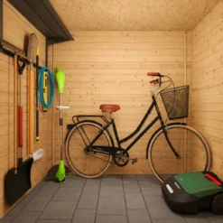 Casetta da Giardino in Legno 235x130 cm Porte Finestrate 19 mm