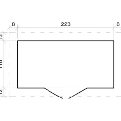 Casetta da Giardino in Legno 235x130 Porta con Serratura 19 mm