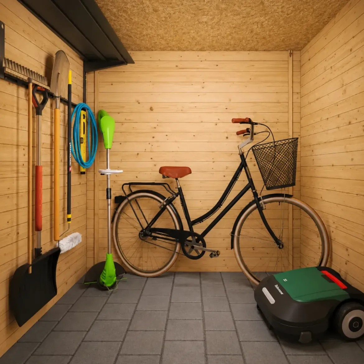 Casetta da Giardino in Legno 235x130 Porta con Serratura 19 mm