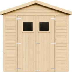 Casetta da Giardino in Legno 2x2m 4 m2 Pavimento Doppia Porta Vetrata