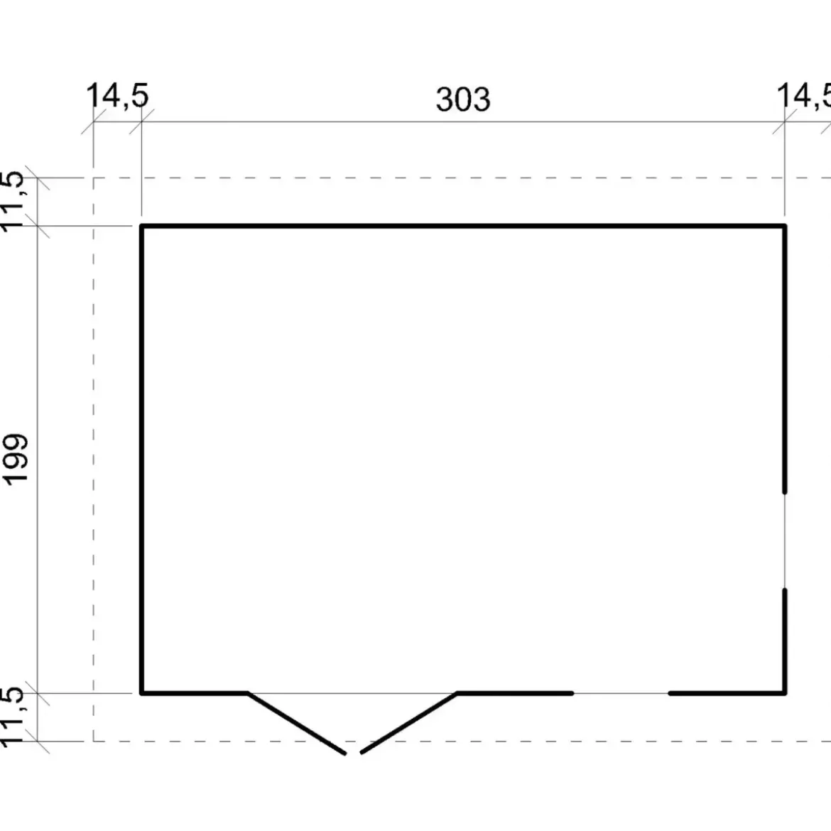 Casetta da Giardino in Legno 3x2 m con Pavimento Doppia Porta Finestre
