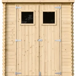 Casetta da Giardino in Legno 2x2 19 mm Doppia Porta Finestrata