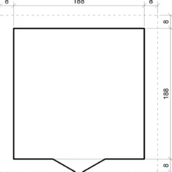 Casetta da Giardino in Legno 2x2 19 mm con Pavimento Doppia Porta