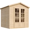 Casetta da Giardino in Legno 2x2 m 4 m2 con Pavimento Tegole Marrone