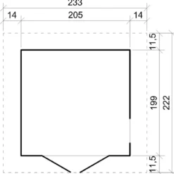 Casetta da Giardino in Legno 2x2 m 4 m2 con Pavimento Tegole Marrone