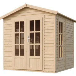 Casetta da Giardino in Legno 2x2 m 4 m2 con Pavimento e Tegole Grigio