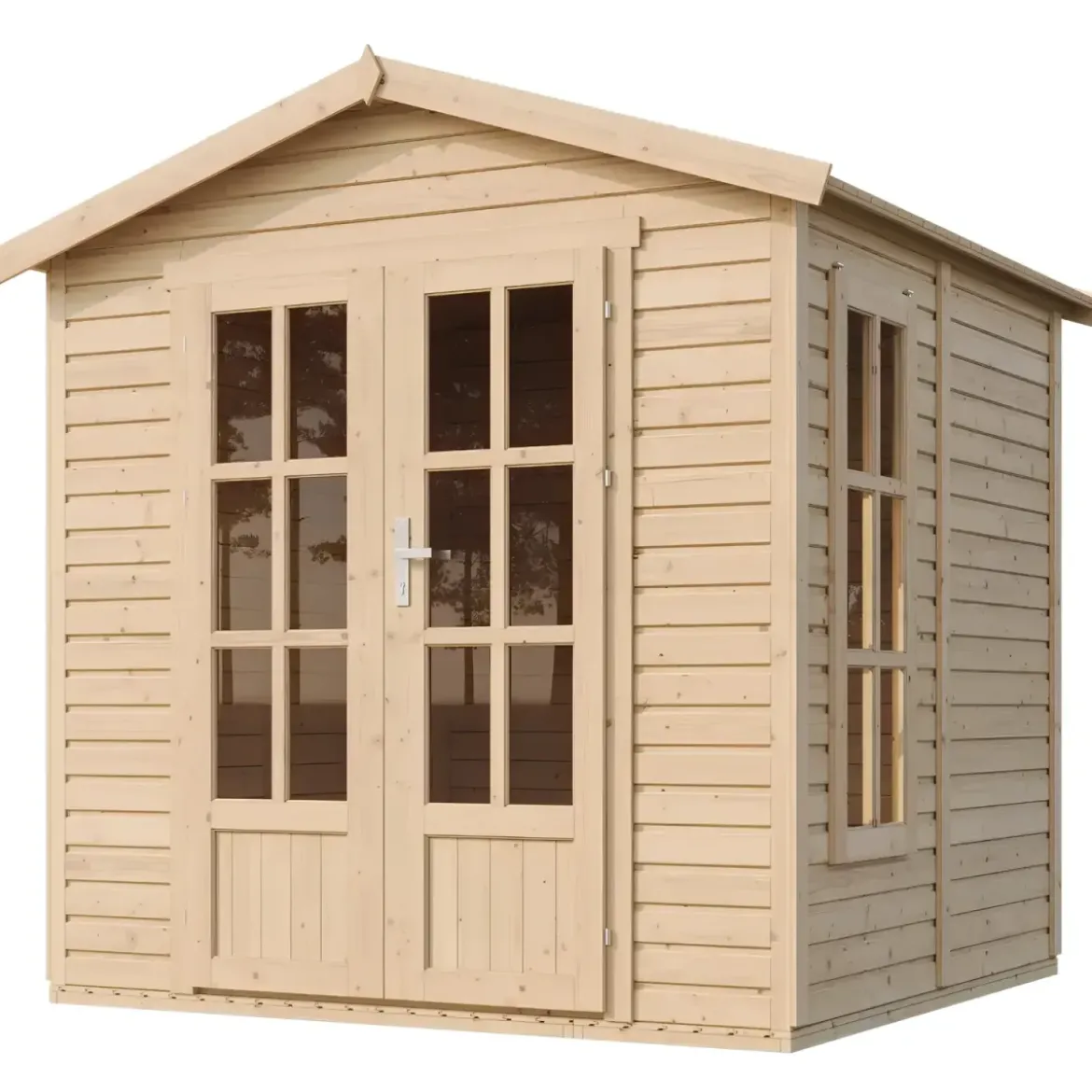 Casetta da Giardino in Legno 2x2 m 4 m2 con Pavimento e Tegole Grigio