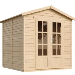 Casetta da Giardino in Legno 2x2 m 4 m2 con Pavimento e Tegole Nero