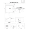 Casetta da Giardino 44 mm in Legno 6x6 infissi con doppio vetro