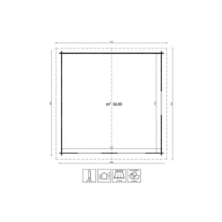 Casetta da Giardino 44 mm in Legno 6x6 infissi con doppio vetro