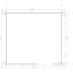 Casetta da Giardino 44 mm in Legno 6x6 infissi con doppio vetro