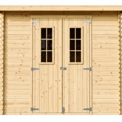 Casetta da Giardino 235x130 Legno 19 mm Pavimento Doppia Porta 3 m2