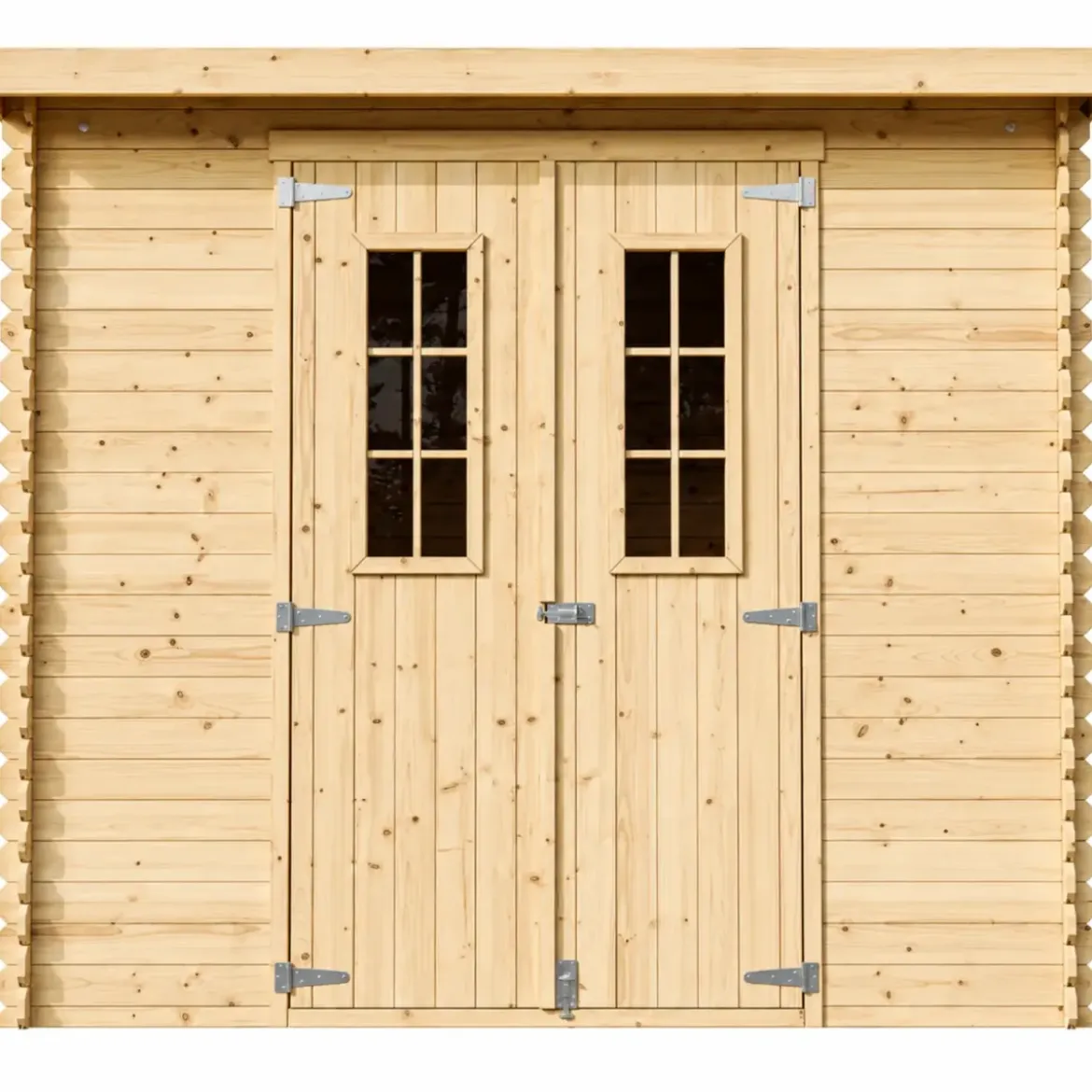 Casetta da Giardino 235x130 Legno 19 mm Pavimento Doppia Porta 3 m2