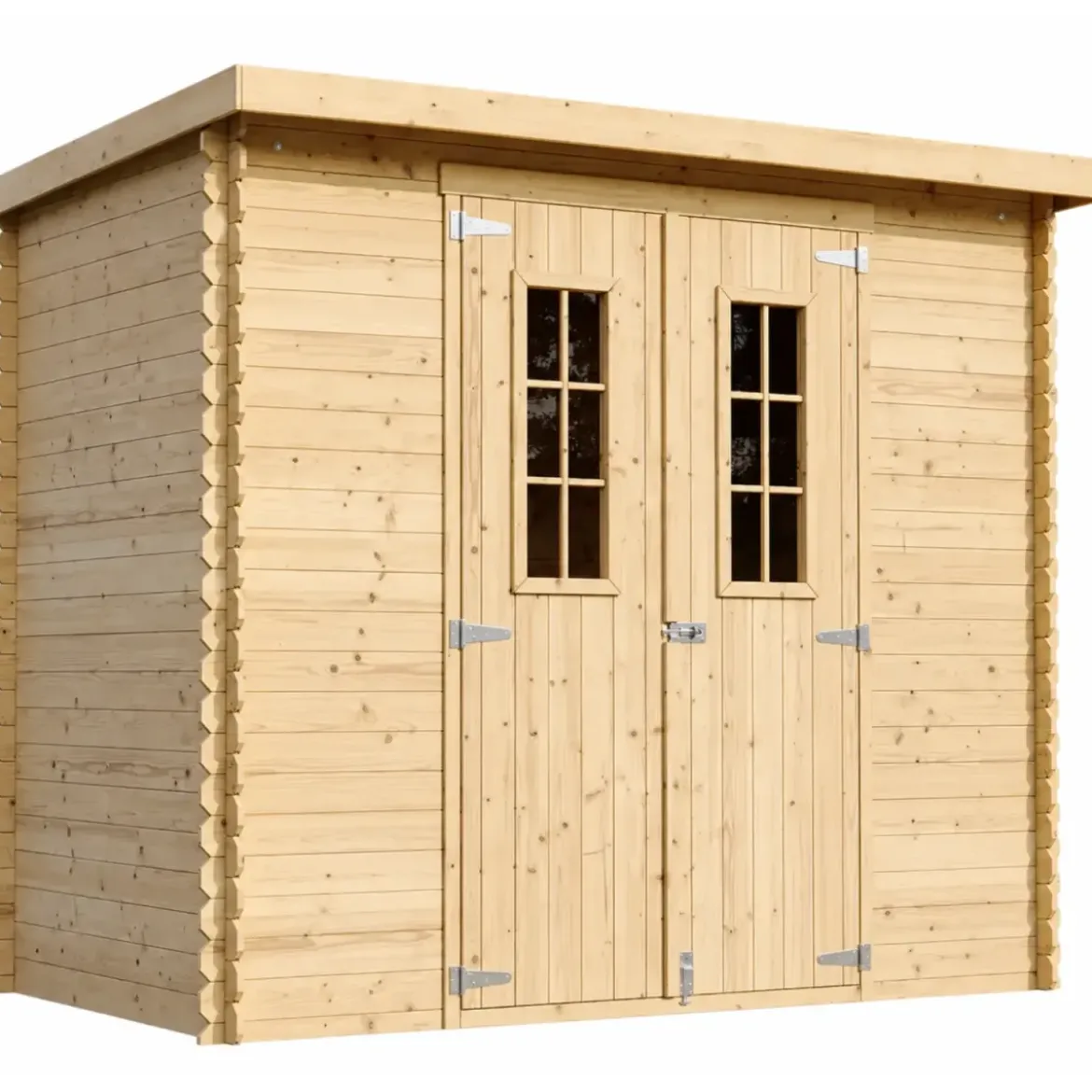 Casetta da Giardino 235x130 Legno 19 mm Pavimento Doppia Porta 3 m2