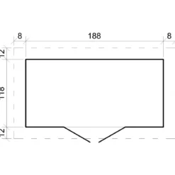Casetta da Giardino 200x130 Legno 19 mm Doppia Porta Finestrata 2 m2