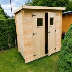 Casetta da Giardino 200x130 Legno 19 mm Doppia Porta Finestrata 2 m2