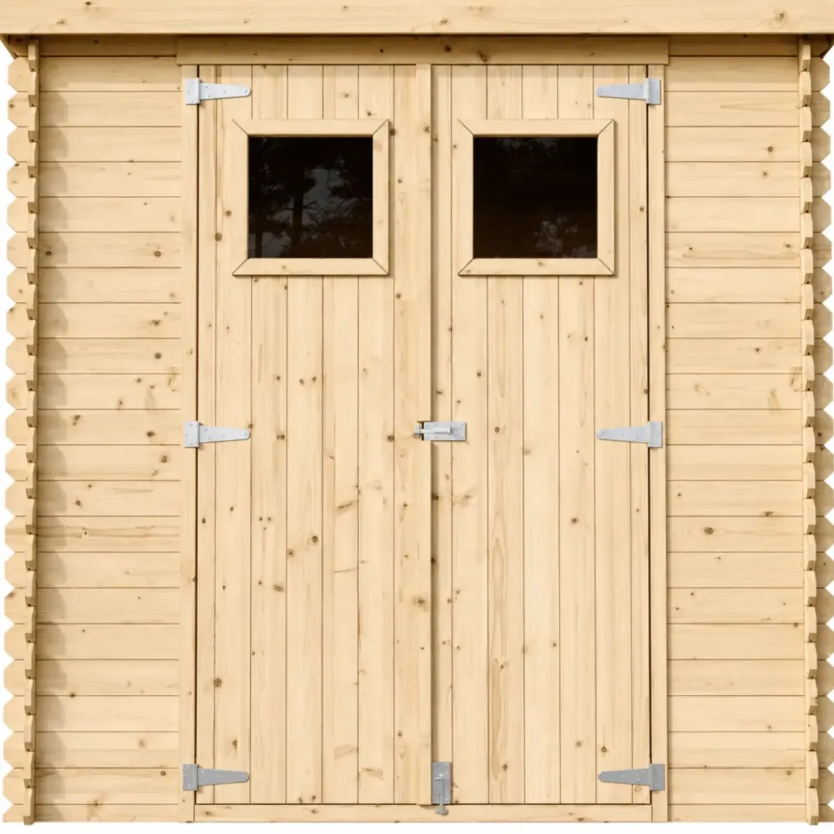 Casetta da Giardino 200x130 Legno 19 mm Doppia Porta Finestrata 2 m2