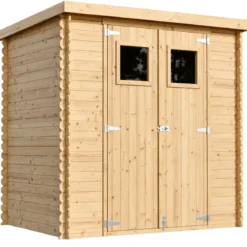 Casetta da Giardino 200x130 Legno 19 mm Doppia Porta Pavimento 2 m2