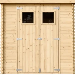 Casetta da Giardino 200x130 Legno 19 mm Doppia Porta Pavimento 2 m2