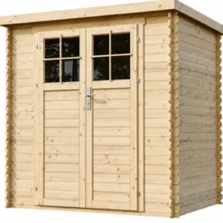 Casetta da Giardino 204x142 Legno 19 mm Porta con Serratura 2 m2