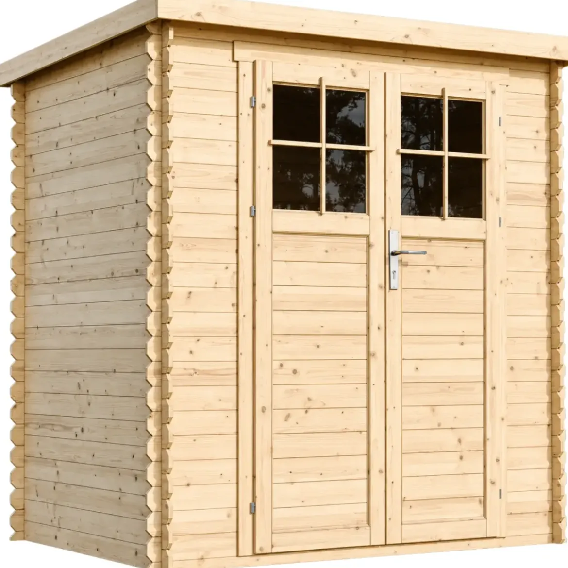 Casetta da Giardino 204x142 Legno 19 mm Porta con Serratura 2 m2