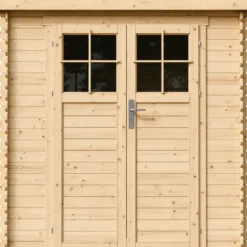 Casetta da Giardino 204x142 Legno 19 mm Porta con Serratura 2 m2