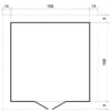 Casetta da Giardino 180x180 Legno 19mm Pavimento Porta con Finestra